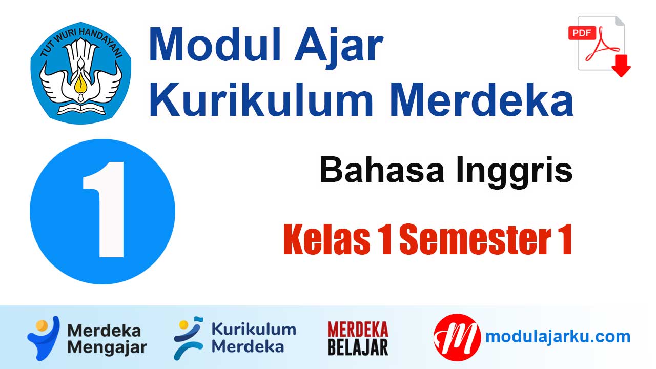 Modul Ajar Bahasa Inggris Kelas 1 SD Semester 1 Kurikulum Merdeka Terbaru