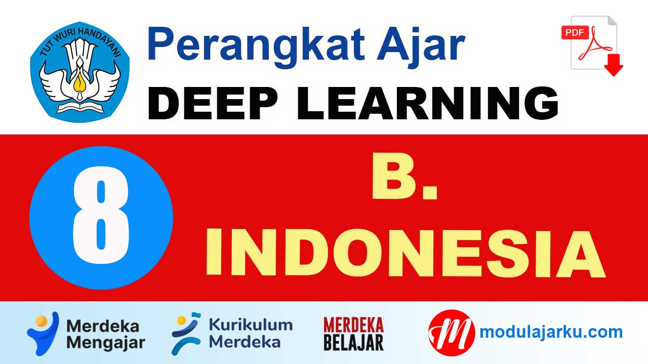 Perangkat Ajar Deep Learning Bahasa Indonesia Kelas 8 SMP/MTs Kurikulum Merdeka Sesuai CP 2025/2026