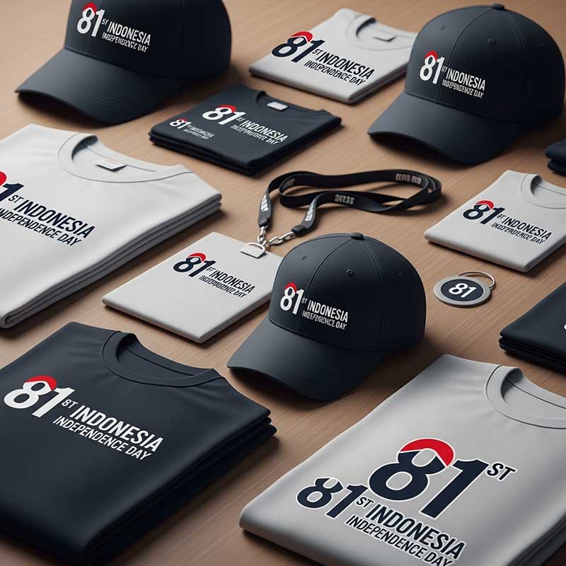 Link Download Logo HUT ke-81 RI Tahun 2026 Resmi Format PNG, JPEG, dan Vector AI 3 Penerapan Logo pada Merchandise dan Seragam Panitia